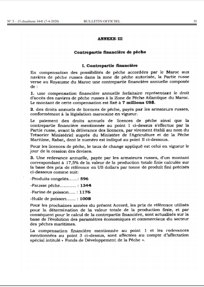 Accord Maroc russie