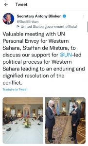 sahara marocain antony blinken staffan de mistura