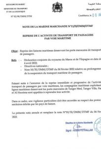 liaisons maritimes maroc espagne